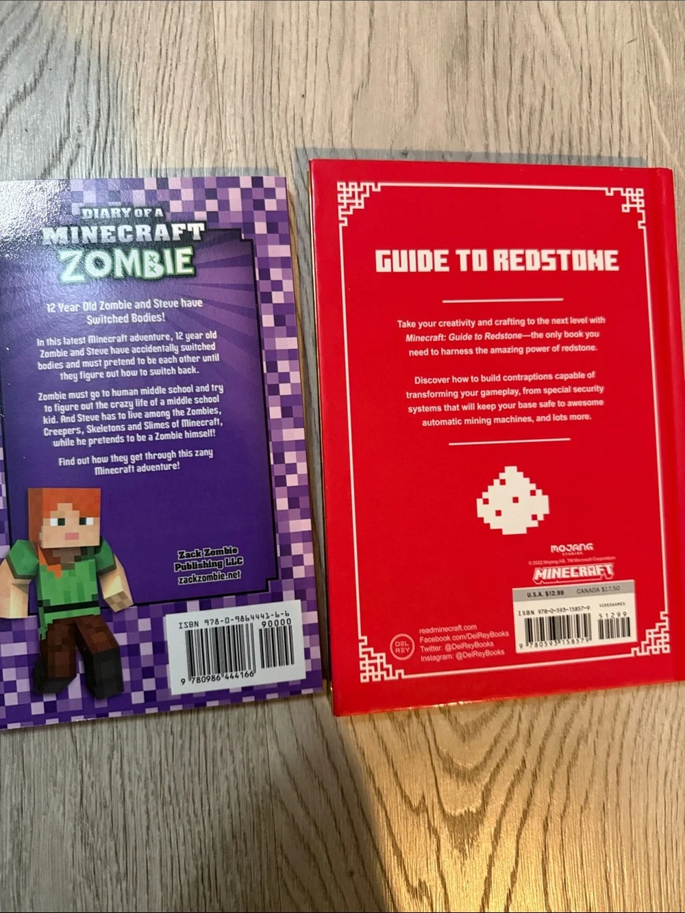 Guide to Redstone Hardcover and Diary of a Minecraft Zombie